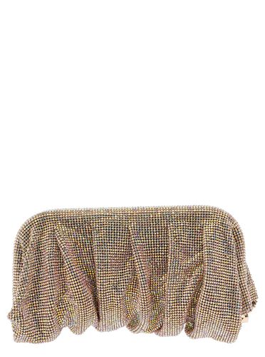 Venus La Grande Pink Clutch Bag In Fabric With Allover Crystals Woman - Benedetta Bruzziches - Modalova