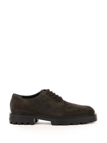 Lace-up Shoes H673 In Brown Suede - Hogan - Modalova