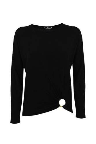 Viscose Sweater With Ring - Elisabetta Franchi - Modalova