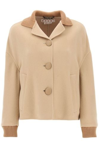 Marni Rib Trim Buttoned Jacket - Marni - Modalova