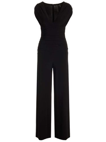 Norma Kamali Ruched Plunge Jumpsuit - Norma Kamali - Modalova