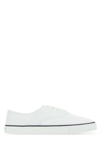 White Leather Tandem Sneakers - Saint Laurent - Modalova