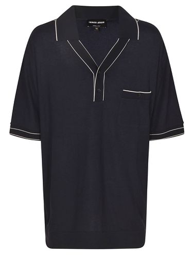 Viscose & Wool Polo Shirt - Giorgio Armani - Modalova