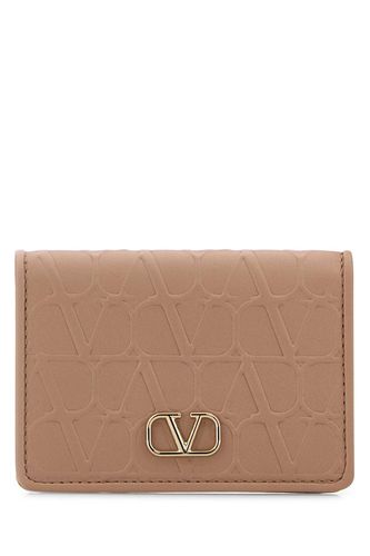 Powder Pink Leather Wallet - Valentino Garavani - Modalova