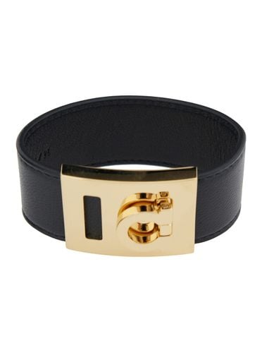 Hug Bracelet With Gancini Detail In Smooth Leather Woman - Ferragamo - Modalova