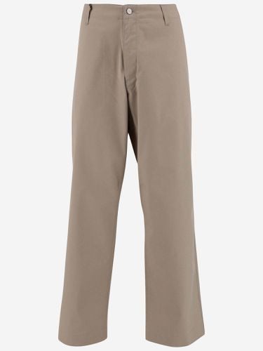 Stretch Cotton Wide Leg Pants - Emporio Armani - Modalova