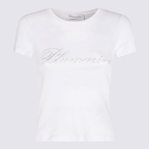 Blumarine White Cotton T-shirt - Blumarine - Modalova