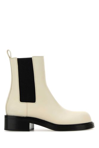 Ivory Leather Cliff Ankle Boots - Bottega Veneta - Modalova