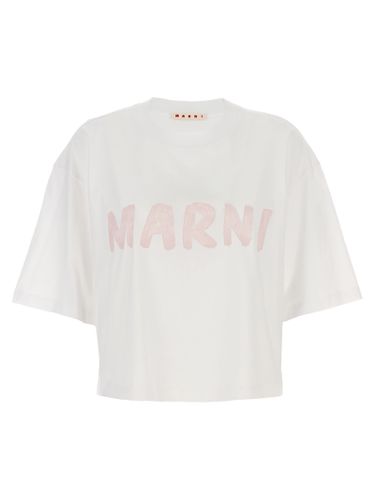 Marni Logo Print Cropped T-shirt - Marni - Modalova