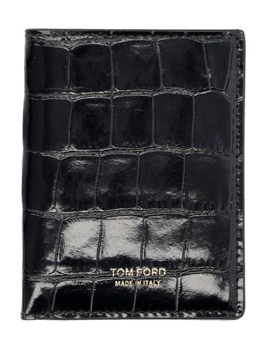 Tom Ford Folding Card Crocco Print - Tom Ford - Modalova