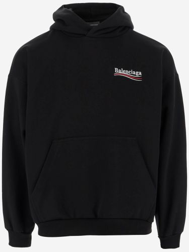 Cotton Sweatshirt With Logo - Balenciaga - Modalova