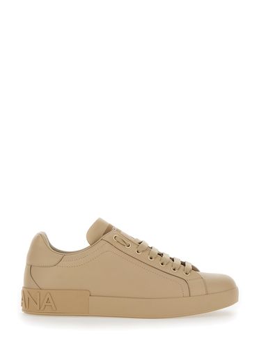 Portofino New Low-top Sneakers With Contrasting Logo In Leather Man - Dolce & Gabbana - Modalova