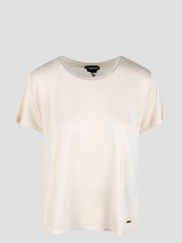 Micro-rib Silk Jersey Crewneck T-shirt - Tom Ford - Modalova