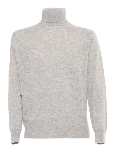 Plain Knitted Turtleneck Sweater - Kangra - Modalova