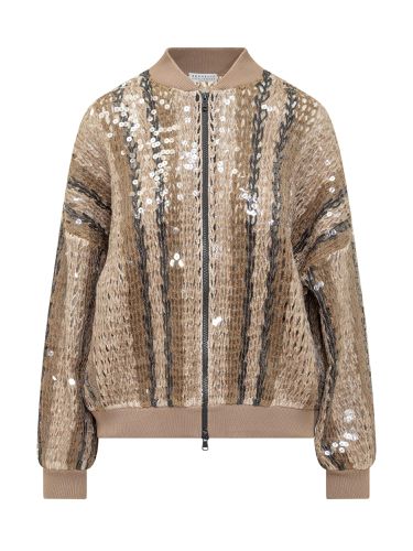 Sequin-embellished Long-sleeved Sweatshirt - Brunello Cucinelli - Modalova