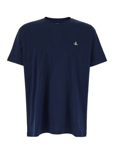 Crewneck T-shirt With Orb Detail In Cotton Man - Vivienne Westwood - Modalova