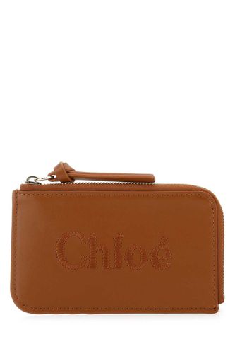 Chloé Caramel Leather Card Holder - Chloé - Modalova