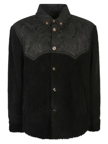 Versace Fur Coated Buttoned Jacket - Versace - Modalova