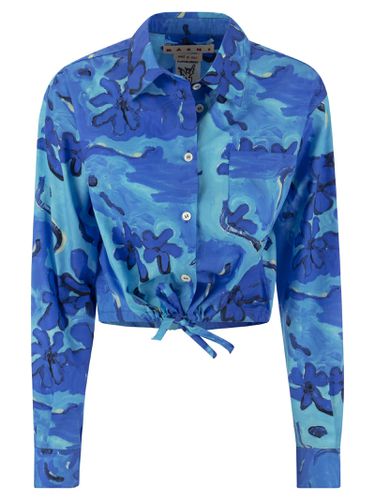 Marni Cotton Shirt With Drawstring - Marni - Modalova