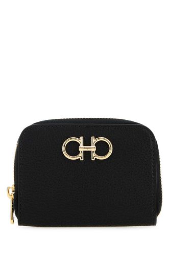 Ferragamo Black Leather Coin Case - Ferragamo - Modalova