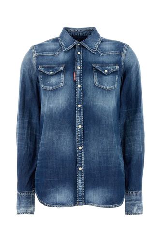 Stretch Denim Western Shirt - Dsquared2 - Modalova