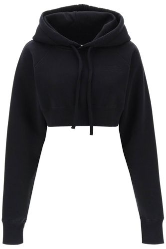 Cropped Hoodie With Numeric Logo - MM6 Maison Margiela - Modalova