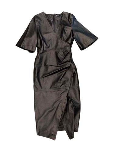 Karl Studio Leather Wrap Dress - Karl Lagerfeld - Modalova