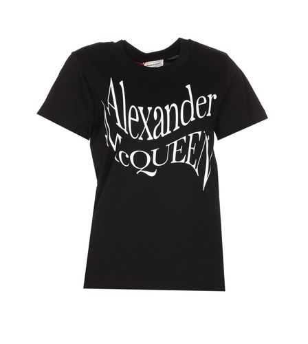 Warped Logo T-shirt - Alexander McQueen - Modalova