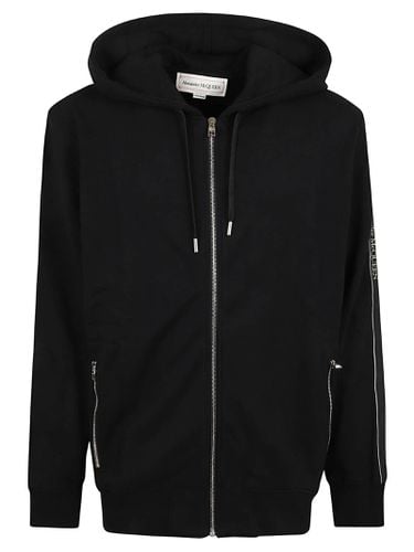 Drawstring Zip Up Hoodie - Alexander McQueen - Modalova