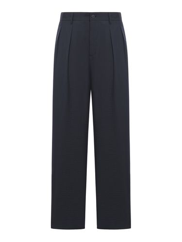 Cotton Blend Double Pleat Trousers - Giorgio Armani - Modalova