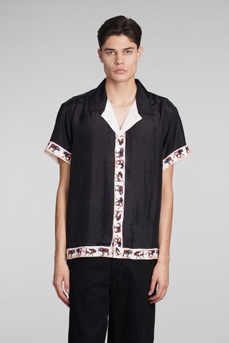 Bode Shirt In Black Silk - Bode - Modalova