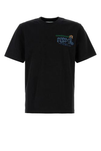 Casablanca Black Cotton T-shirt - Casablanca - Modalova