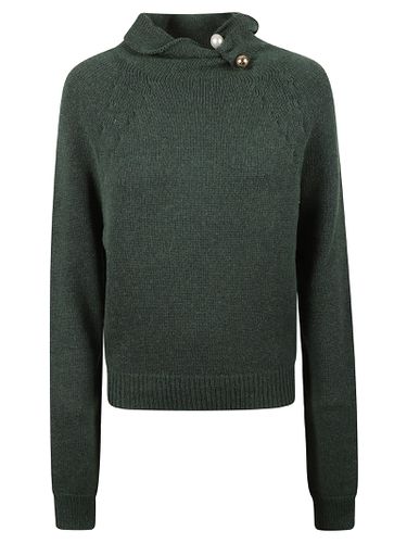 Pin Applique High-neck Knit Sweater - Philosophy di Lorenzo Serafini - Modalova