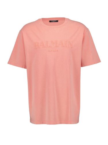 Logo Embroidered Crewneck T-shirt - Balmain - Modalova