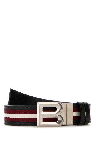 Multicolor Leather And Fabric Belt - Bally - Modalova