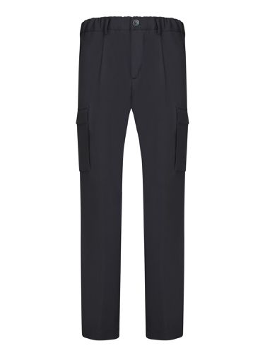 Herno Blue Wool Relaxed Pants - Herno - Modalova