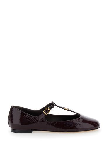 Marcie Ballet Flats With Gold Buckle In Patent Leather Woman - Chloé - Modalova