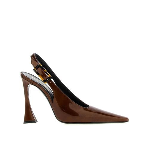 Dune Leather Slingback Pumps - Saint Laurent - Modalova