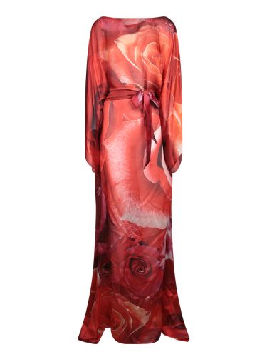 Garden Rose Kaftan Dress - Roberto Cavalli - Modalova