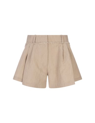 Beige Cotton High Waisted Shorts - Paco Rabanne - Modalova