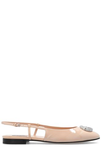 Logo Embellished Slingback Flats - Gucci - Modalova