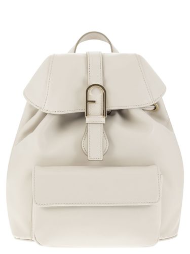 Flow Light Grey Leather Backpack - Furla - Modalova