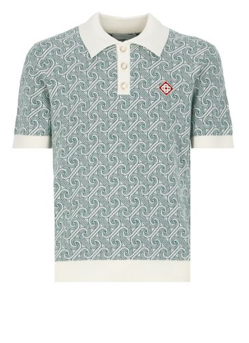 Column Jacquard Monogram Polo Shirt - Casablanca - Modalova