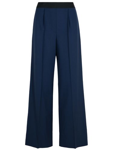 MSGM Navy Virgin Wool Pants - MSGM - Modalova