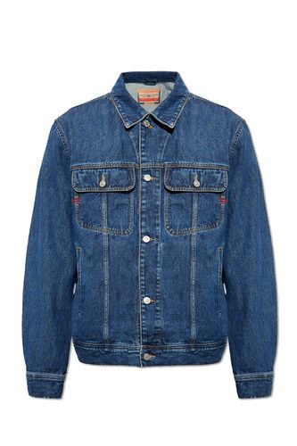 D Barcy Logo Embroidered Denim Jacket - Diesel - Modalova