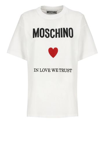 Moschino Love We Trust T-shirt - Moschino - Modalova