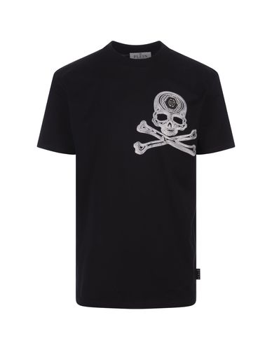 T-shirt With Crystal Skull & bones - Philipp Plein - Modalova