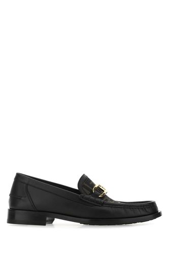 Multicolor Leather And Fabric Loafers - Fendi - Modalova