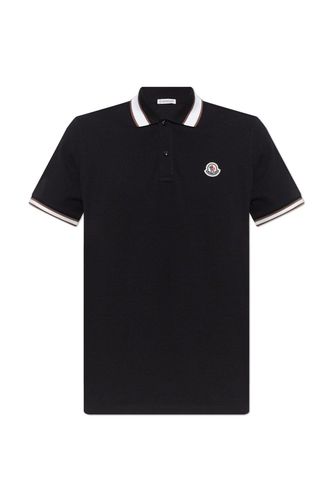 Logo Patch Short-sleeved Polo Shirt - Moncler - Modalova