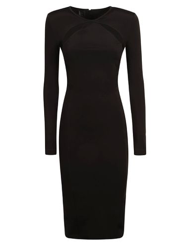 Rear Slit Cut-out Detail Longsleeved Dress - Pinko - Modalova